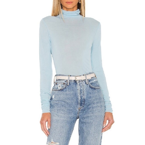 For Love and Lemons Sadie Turtleneck Baby Blue Size S nwt - Picture 1 of 9